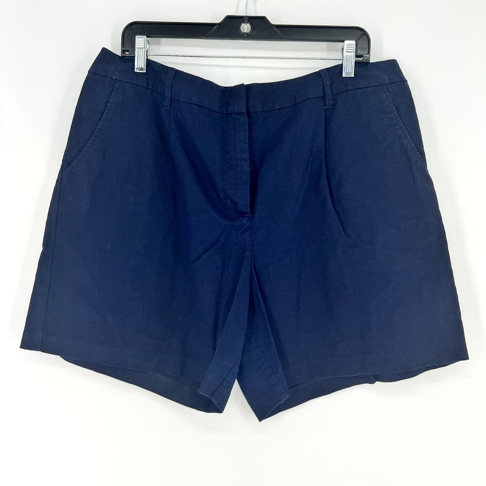 BODEN Women's size 14 Chambray Linen Blend 6" Shorts Casual Everyday Wear